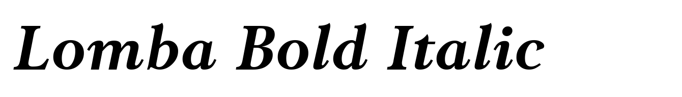 Lomba Bold Italic